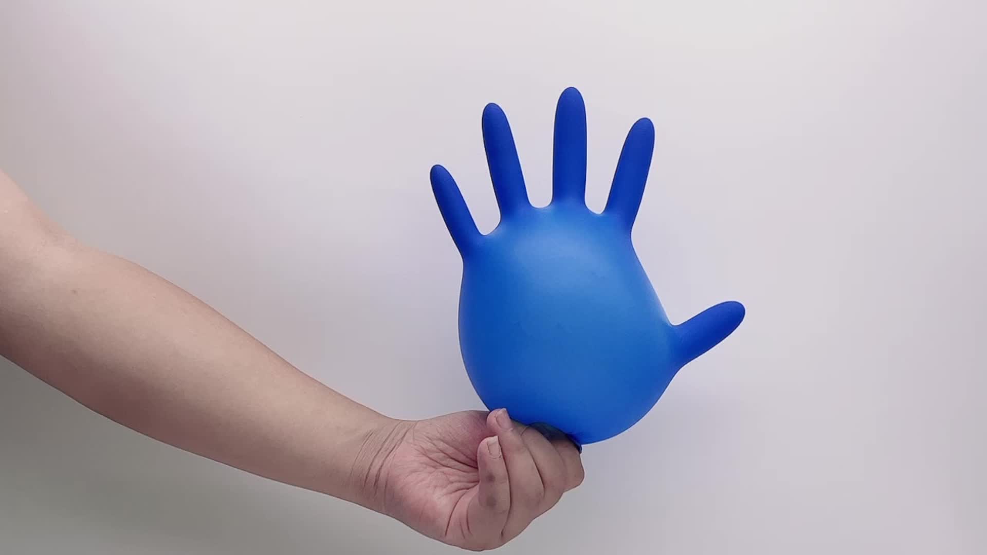 Guanti di nitrile senza polvere bianco blu all&#39;ingrosso a polvere senza polvere con singo di alta qualità usi guanti nitrile1