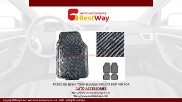 carbon fiber look metalic car mat CM18002