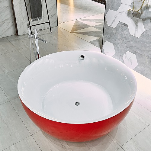 Round Japanese Soaking Tub With Seat