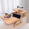Couch Arm Tray with Rotating Phone & Cup Holder, 15.3x9.8 Sofa Armrest Table1