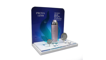 L shape acrylic display stand for beauty products