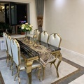 Stainless Steel Dining Chair with Upholstered PU Cushion for Sale - Home Furniture & Wedding Chairs1