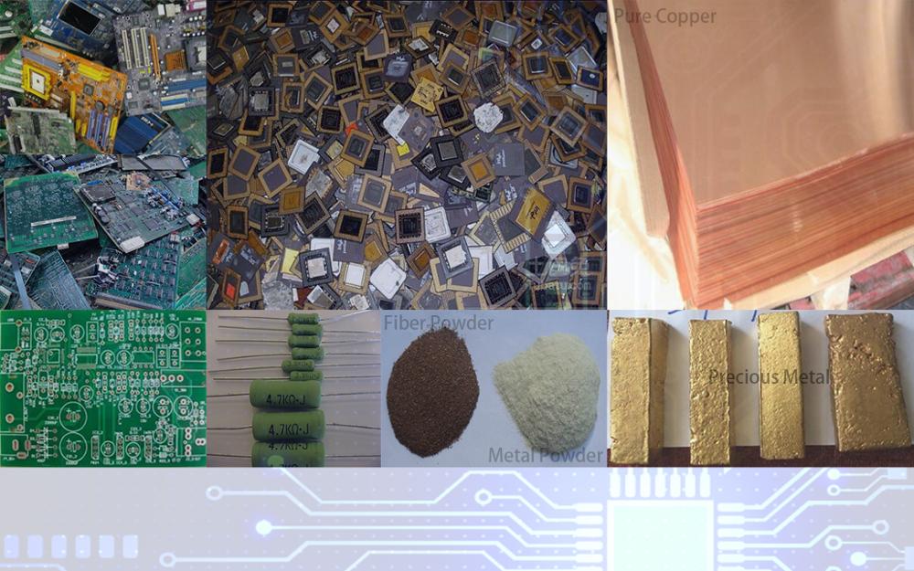 E-waste Phone Pcb Printed Computer Circuit Boards Copper Recycling Crushing and Separating Plant
