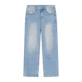 Ανδρικά παντελόνια για άνδρες Slim Simple Man Blue Acid Washed Rhinestone Jeans1