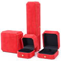 Han Hong Wholesale Custom Jewelry Box mit Logo Luxus -Anhänger Ohrringe Armband Halskette Ringkiste Rot Velvet Jewelry Box1