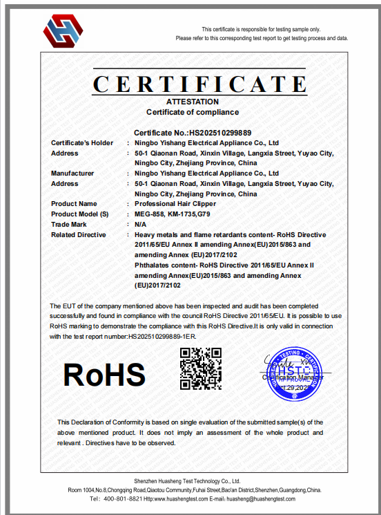 CERTIFICATE,MEG-858