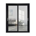 Aluminum Puertas 96 x 80 Sliding Glass Patio Door Frameless Aluminum Interior Noiseless Sliding Door1