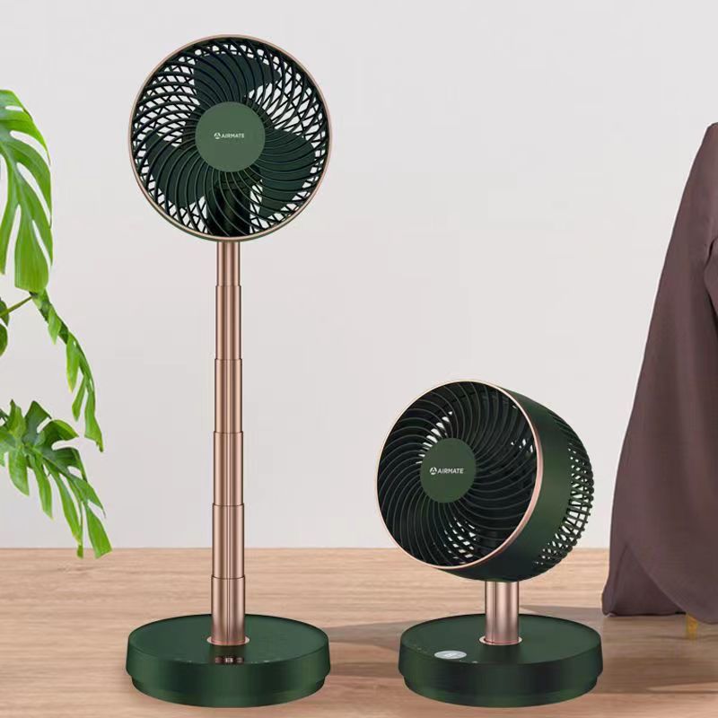 Telescopic folding electric fan