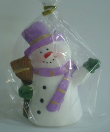 lovely snowman candle
