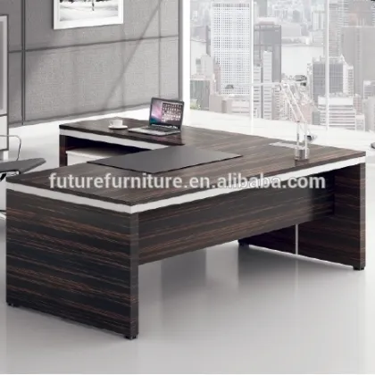 2016 Phillipines Market Ebony Dark Brown Executive Desk with Return (Hot)