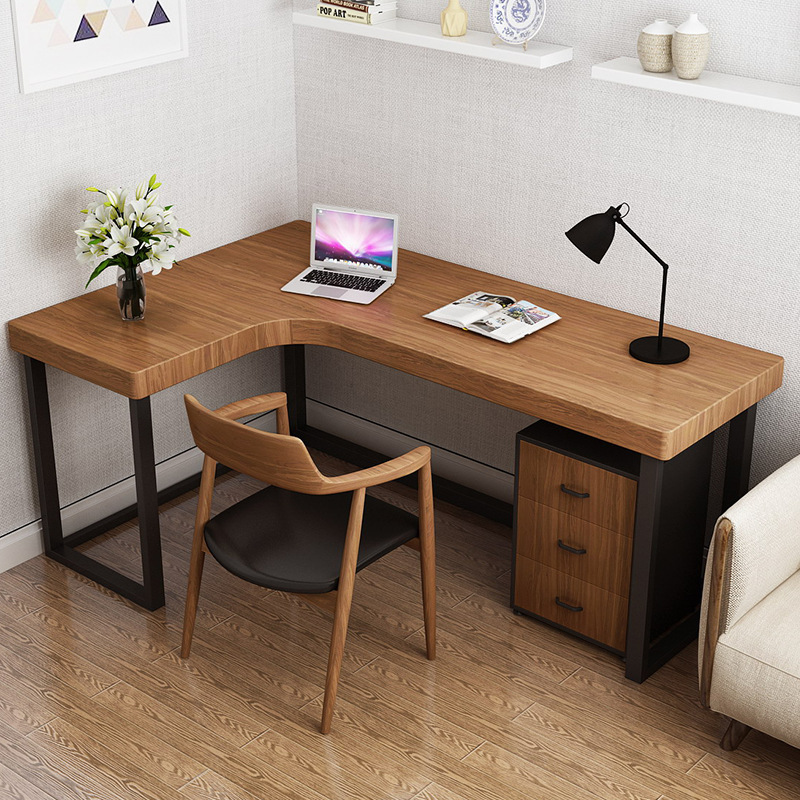 Solid Wood L Shaped Desk