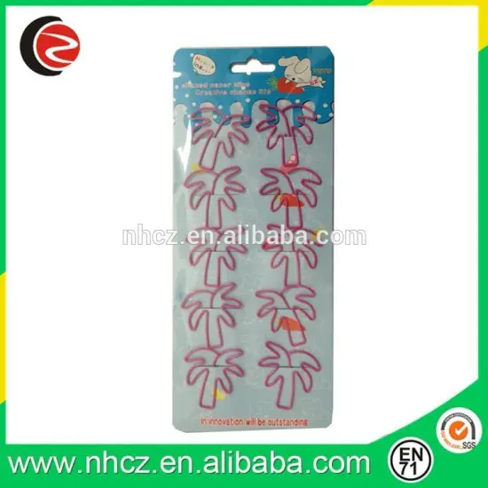 Coconut Palm Tree Shaped Paper Clips in PP Bag