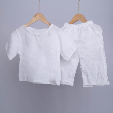 T-shirt a maniche corte in lino estivo per bambini