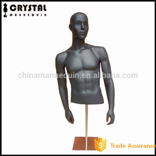Fiberglass Head Male Torso Mannequin, High Quality Fiberglass Head Male