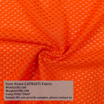 High Quality Low Price Polyester Knitted Breathable Casual Mesh Fabric Garment