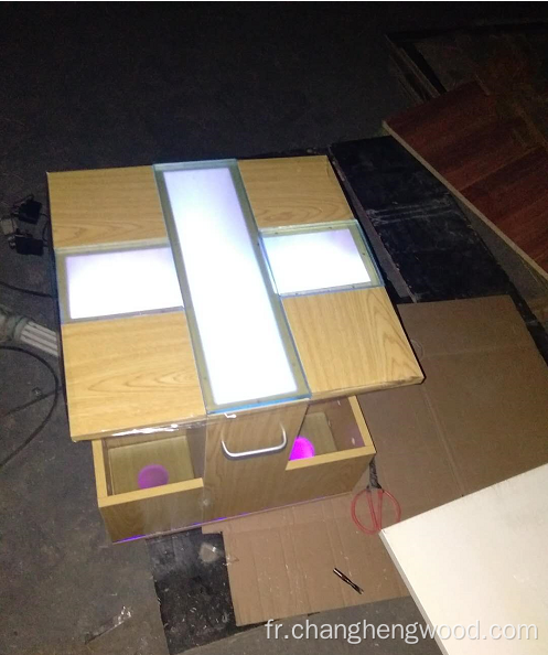 Vente chaude petite table basse mobile avec lumière LED