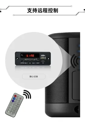 5V MP3 Audio Decoder with Amplifier, AUX, and FM Features