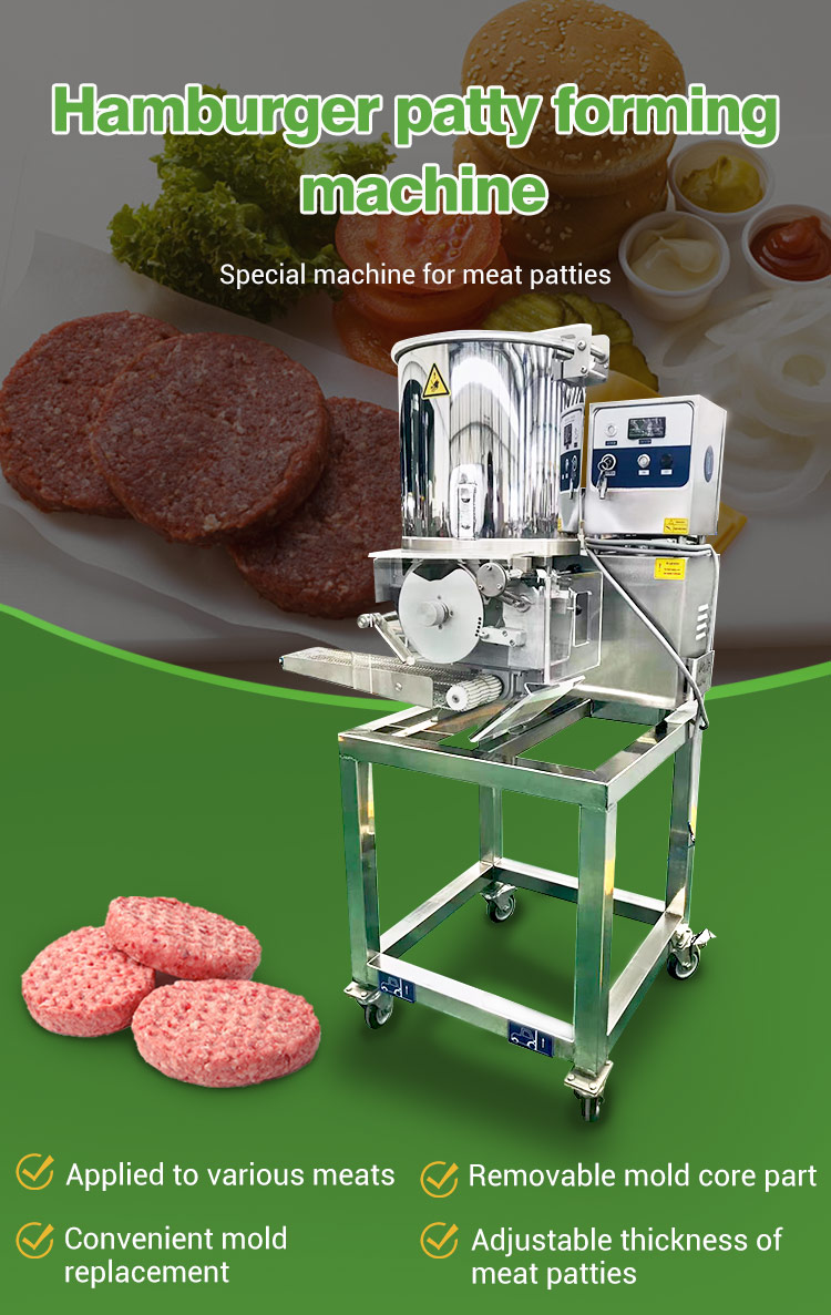Small Scale Commercial Hamburger Patty Making Equipment: Mold, Grill ...