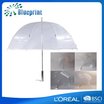 hot Bubble led ribs torch handle lighting clear led umbrella
