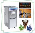 Zemin standı yumuşak Server otomatik dondurma makinesi, 3 tat dondurulmuş yoğurt yapımcıları ile ekran sayım koni