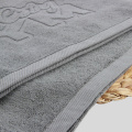 Serviette de bain à double boucle gris gris