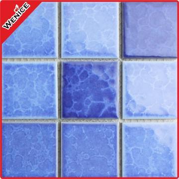 blue ceramic mosaic tiles for installed on swimming pool----02