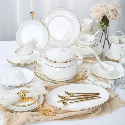 Superior Quality Plates Dinner Fresh Bowl Ceramic Tableware