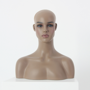 Realistic Fiberglass Female Head Mannequin for Display