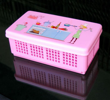 Pink Foldable And Collapsible Storage Box