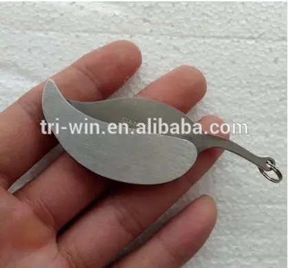 stainless steel mango shape pocket knife Leaf blade key pocket folding knife Outdoor knife