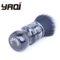 Yaqi 24MM Tuxedo Black and White Tip Synthetic Hair Marble Color Resin Handle Barber Shaving Brush