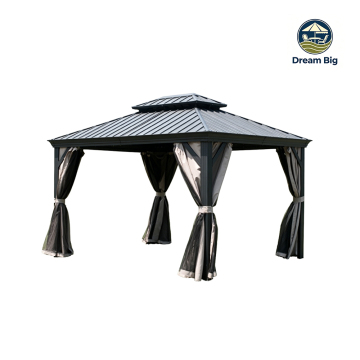 double metal roof gazebo