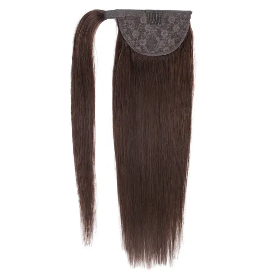 100g 22inch Natural Straight Brazilian Hair Magic Horsetail Wrap Around Ponytail Human Hair Extensions