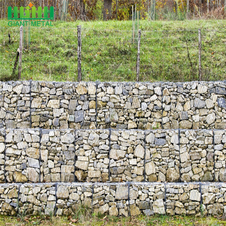 Walling stone gabions wire cloth type