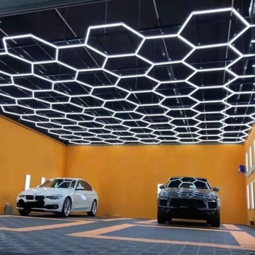 Hexagonal LED Light for Garage and Showroom