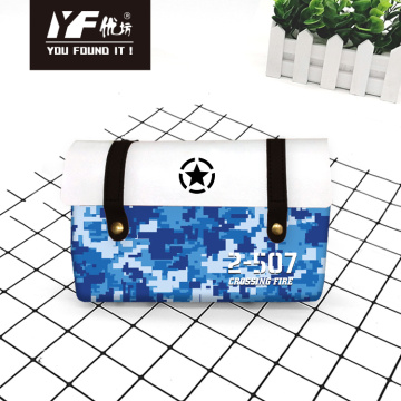 Crossing Crossing Crossing Fire Style Camuflage PU Cuero Bag Bag Cosmetic Bag Case y bolso Multifuncional Bolsa