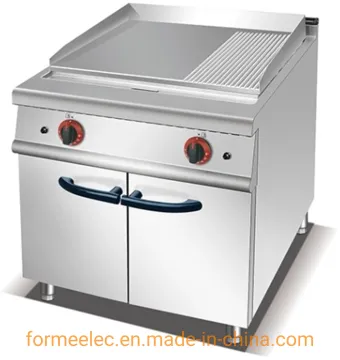 Western Kitchen Equipment Gas Combination Oven 1/3 Grooved Gas Griddle with Cabinet
