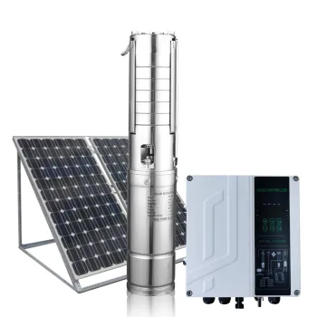 FEILI 4 Inches Submersible Solar ACDC Hybrid Deep Well Water Pump for Agricultural Irrigation
