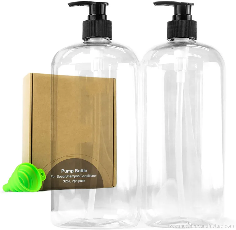 Plastic transparent Empty Cosmetic Body Lotion Bottles