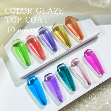 MH Fluorescent Top Coat - OEM สีอ่อน UV เจลทาเล็บเคลือบทาเล็บ