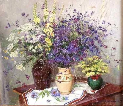 Handmade Floral Oil Paintings