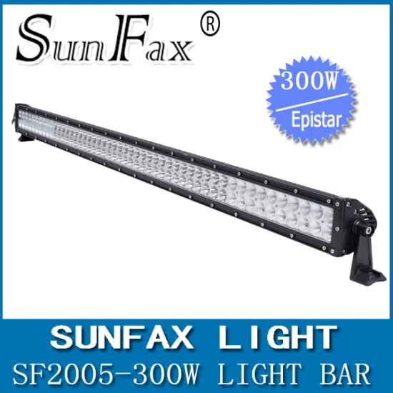 High quality 52'' 300W Straight Double/Dual row Epistar LED Light Bars 100% Fit for Jeep offroad