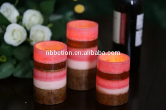 LED Real Wax Battery Operated Flameless Pillar Candles