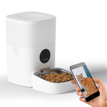 4L Quadrate Smart Pet Feeder with Camera: Automatic Food Bowl & Voice Calling