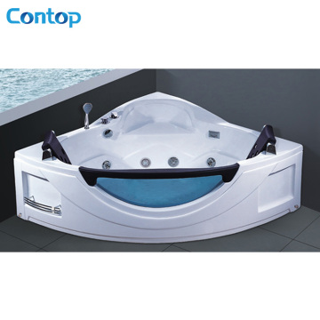 Segitiga Acrylic Corner Whirlpool Pijat Bak mandi untuk 2 orang