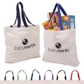 Simply White shopping canvas tote bag