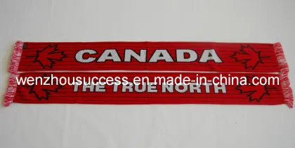 Knitted Jacquard Scarf -Canada Scarf