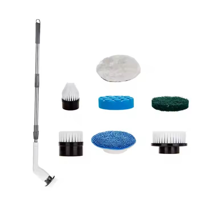 2025 New Cordless Cleaning Brush With Adjustable Extension Arm Waterproof IPX 7 Power Shower Scrubber for Bathroom, Tub, Til
