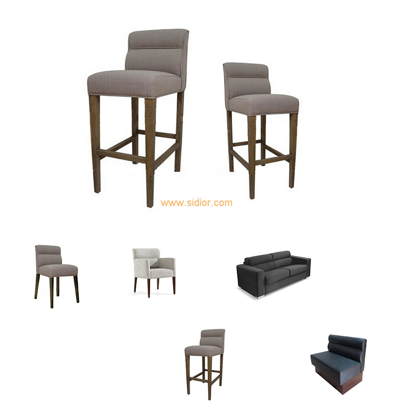 (SD-1011B) Modern Hotel Restaurant Club Furniture Wooden High Barstool Chair