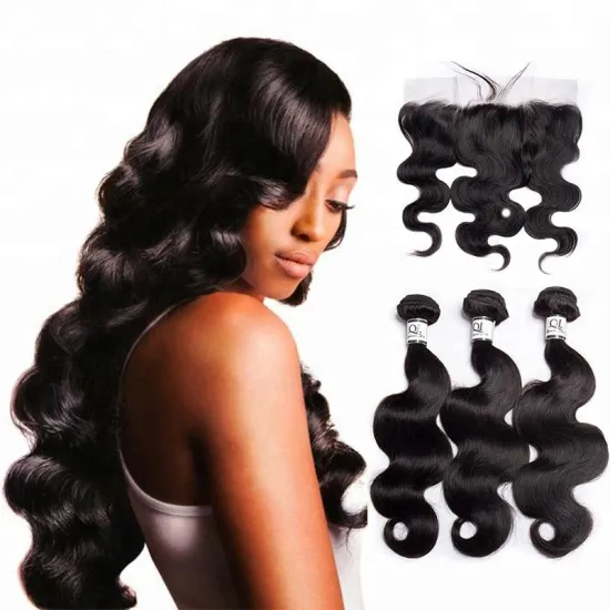 Brazilian Virgin Weave Bundle With Closure Extensions Human Hair Original Hair Dummy